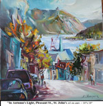 In Autumn's Light, Pleasant St., St. John's, Oil on Canvas